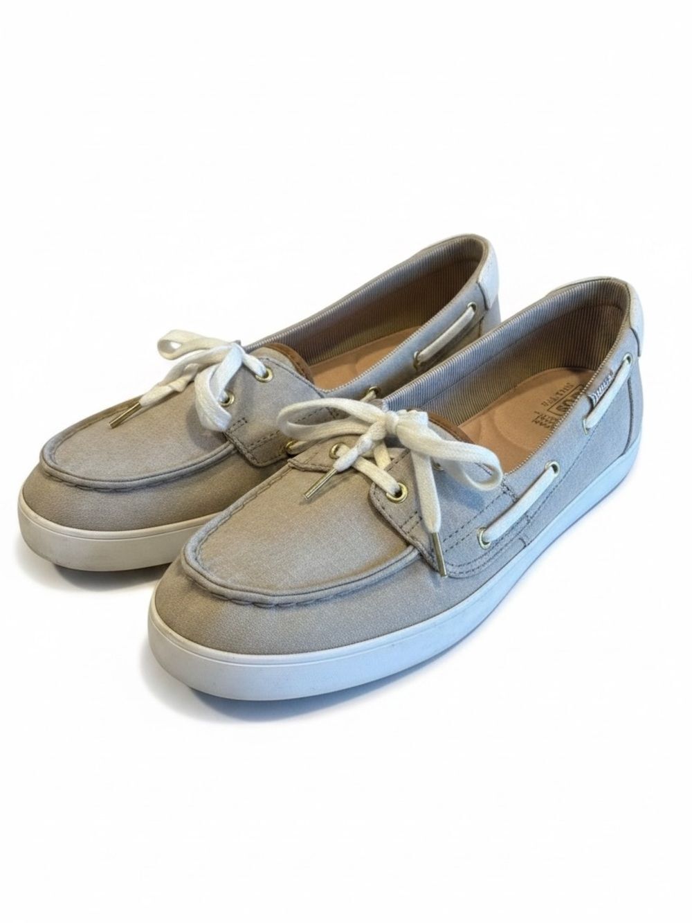 Keds Charter Chambray Women’s Deck Shoes Size 9 Gray Canvas Lace Up Sneakers